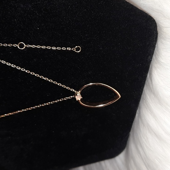 None Jewelry - Long quartz natural stone layering goldtone necklace 32in+